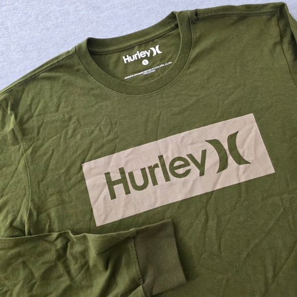 Hurley Other - Hurley Mens Boxed Long Sleeve Graphic T-Shirt Olive Green Small BV1903-331